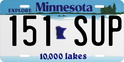 MN license plate 151SUP