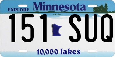 MN license plate 151SUQ
