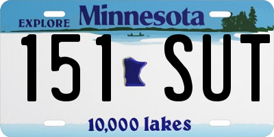 MN license plate 151SUT