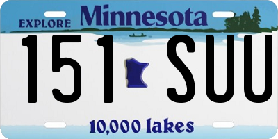 MN license plate 151SUU