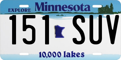 MN license plate 151SUV