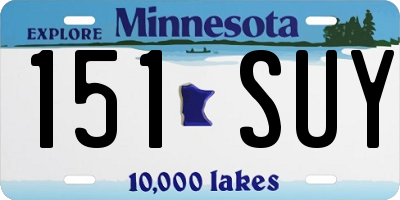 MN license plate 151SUY