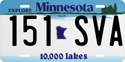MN license plate 151SVA