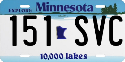MN license plate 151SVC