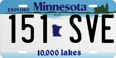 MN license plate 151SVE