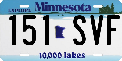 MN license plate 151SVF