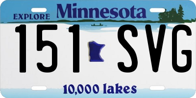 MN license plate 151SVG