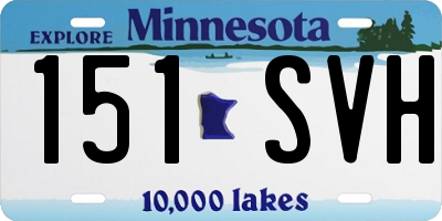 MN license plate 151SVH