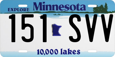 MN license plate 151SVV