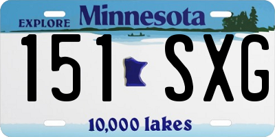 MN license plate 151SXG