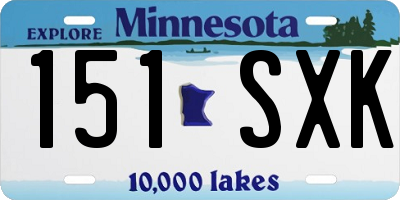 MN license plate 151SXK