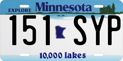 MN license plate 151SYP