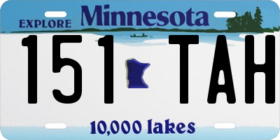 MN license plate 151TAH