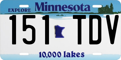 MN license plate 151TDV