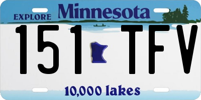 MN license plate 151TFV