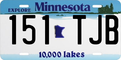 MN license plate 151TJB