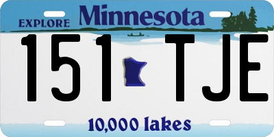 MN license plate 151TJE