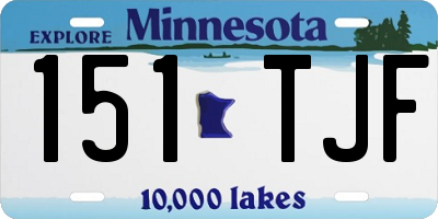 MN license plate 151TJF