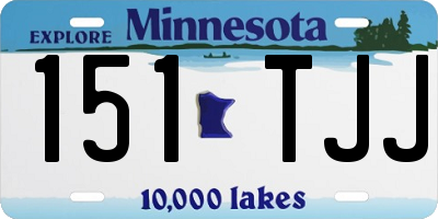 MN license plate 151TJJ