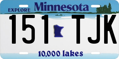 MN license plate 151TJK