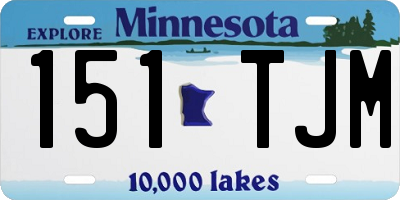 MN license plate 151TJM