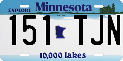MN license plate 151TJN