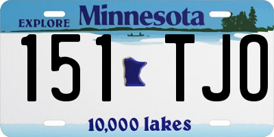 MN license plate 151TJO