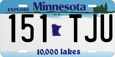 MN license plate 151TJU