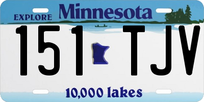 MN license plate 151TJV