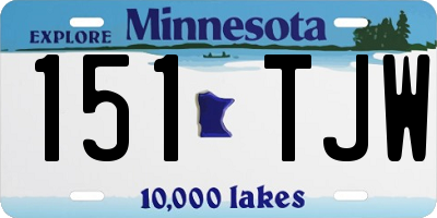 MN license plate 151TJW