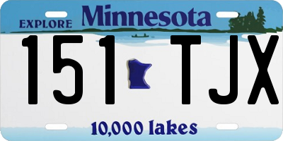 MN license plate 151TJX