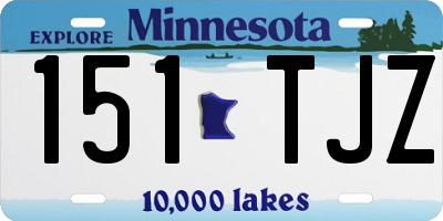 MN license plate 151TJZ