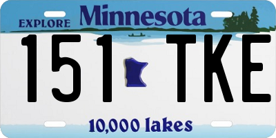 MN license plate 151TKE