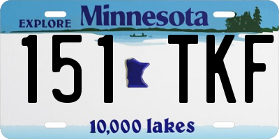 MN license plate 151TKF