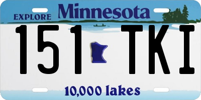 MN license plate 151TKI