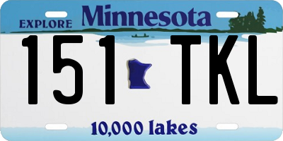MN license plate 151TKL