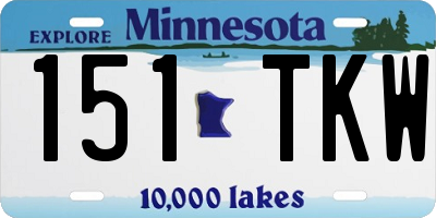 MN license plate 151TKW