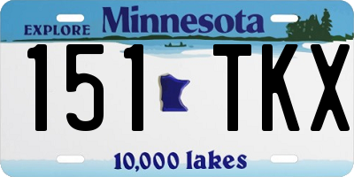 MN license plate 151TKX