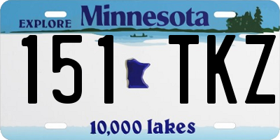 MN license plate 151TKZ