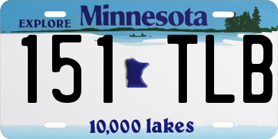 MN license plate 151TLB