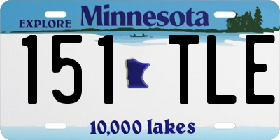 MN license plate 151TLE