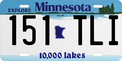 MN license plate 151TLI