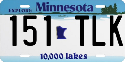 MN license plate 151TLK