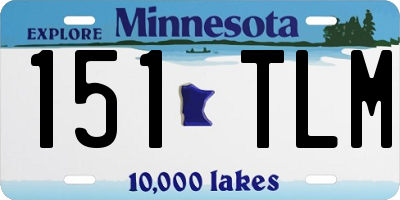 MN license plate 151TLM