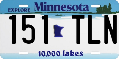 MN license plate 151TLN
