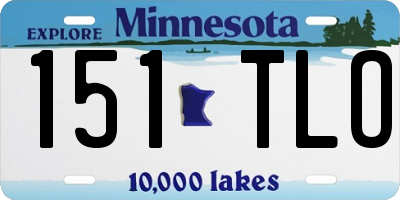 MN license plate 151TLO