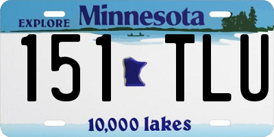 MN license plate 151TLU