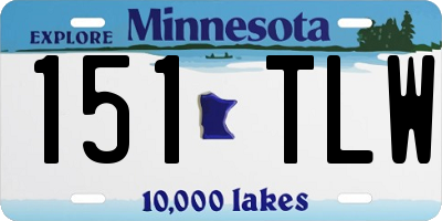 MN license plate 151TLW