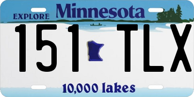 MN license plate 151TLX