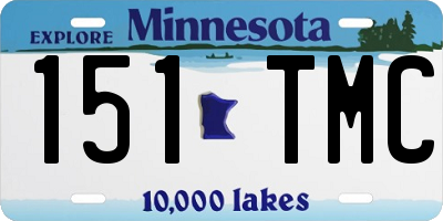 MN license plate 151TMC